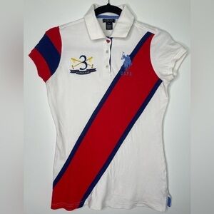 Us POLO ASSN colorblock Y2K horse SASH top